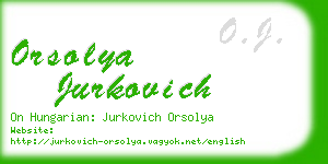 orsolya jurkovich business card